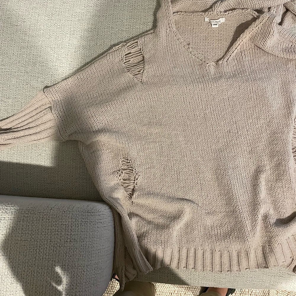 California Taupe Hooded Sweater